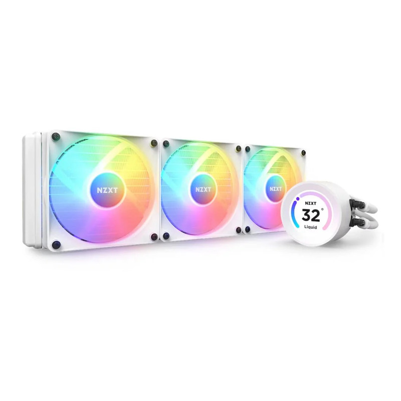 NXZT Kraken Elite 360mm RGB AIO Liquid Cooler - White - مبرد